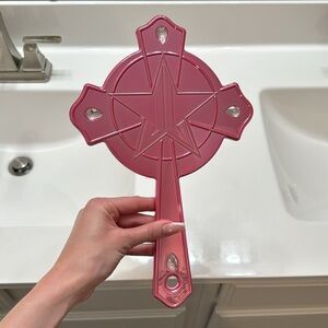 Jeffrey Star Pink Religion Hand Mirror
